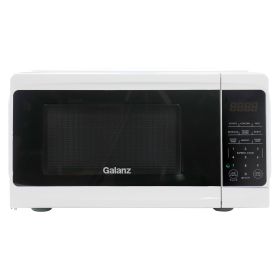 Galanz 0.7 cu ft 700W Countertop Microwave Oven in White with One Touch Express Cooking
