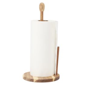 MegaChef 14 inch Acacia Wood Paper Towel Holder
