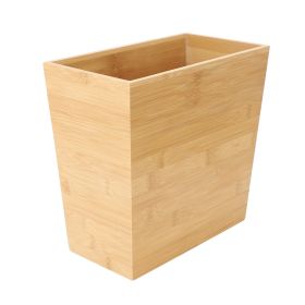 MegaChef 10.5 x 5.75 Inch Rectangle Bamboo Waste Basket