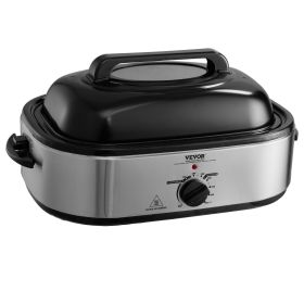 VEVOR Electric Roaster Oven, 18 QT Turkey Roaster Oven with Self-Basting Lid, 1450W Roaster Oven with Defrost & Warm Function, Adjustable Temperature