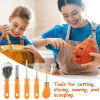 13PCS Pumpkin Carving Kit, All-in-One Halloween Jack-O-Lantern Tool Set with Scooper, Drill, Etching Tools