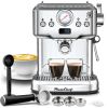 20 Bar Professional Espresso Machine with Milk Frother, Single & Double Shot, ESE Pod Compatible, Visual Temperature and Pressure Display