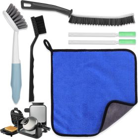 6 Pcs Waffle Makers Clean Brush Kit for Belgian/Classic/Flip/Mini and All Iron Models - Non-Scratch Grid Brush emove Sticky Batter/Burnt Residue - Dee