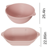 142pcs Sourdough Bread Baking Supplies for Fermentation Basket,,Foldable Silicone Bread Fermentation Basket, [10" Oval + 9" Round]