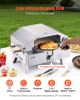 VEVOR Outdoor Pizza Oven, 13 in Gas Fired Pizza-Maker, Portable Outside Gas Oven with Thickened Cordierite Pizza-Stone, and Built-in Thermometer