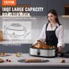 VEVOR Electric Roaster Oven, 18 QT Turkey Roaster Oven with Self-Basting Lid, 1450W Roaster Oven with Defrost & Warm Function, Adjustable Temperature