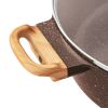 6-Quart Cast Aluminum Jumbo Cooker Saute Pan, Brown Speckle