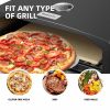 15.7" x 13.7" x 4"Portable Pizza Oven for Outdoor Camp Stove and Indoor Gas Range,Stove Burner Top Pizza Box with Pizza Stone and Pizza Peel,Black