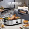 VEVOR Electric Roaster Oven, 22 QT Turkey Roaster Oven with Self-Basting Lid, 1450W Roaster Oven with Defrost & Warm Function, Adjustable Temp