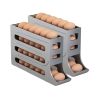2pcs Kitchen Eggs Organizer 4-layer Slide Refrigerator Eggs Rack