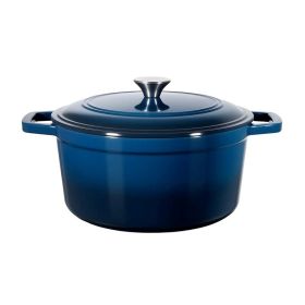 6 Quart Pot with Lid and Dual Handles for Stews/Roasting (type: Style A, Color: Blue)