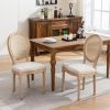 French Style Solid Wood Frame Dining Chair,Set of 2