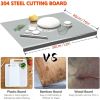 XXL 304 Stainless Steel Cutting Board  Anti-Slip & Mildew-Proof! No More Moldy Wooden Boards | Heavy-Duty & Food-Safe, Easy to Clean â€“ Chop Meat