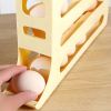2pcs Kitchen Eggs Organizer 4-layer Slide Refrigerator Eggs Rack