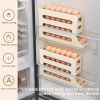 2pcs Kitchen Eggs Organizer 4-layer Slide Refrigerator Eggs Rack